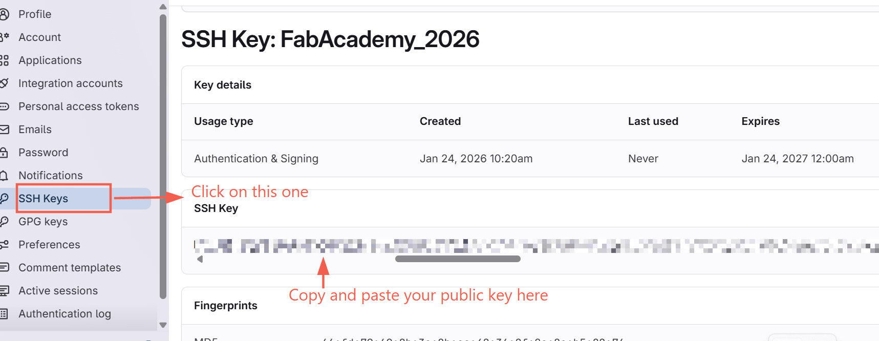 Adding SSH key to GitLab