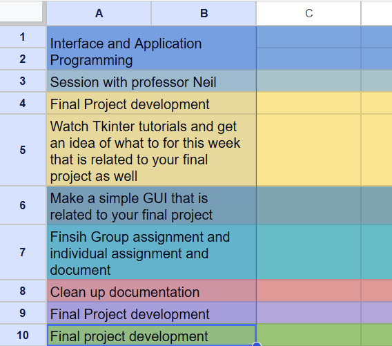 Schedule