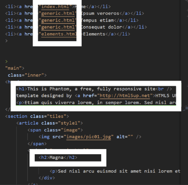 Editing website in VS Code