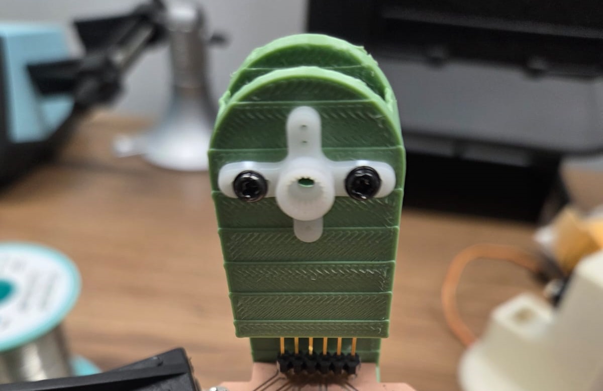 Servo mount screwed in