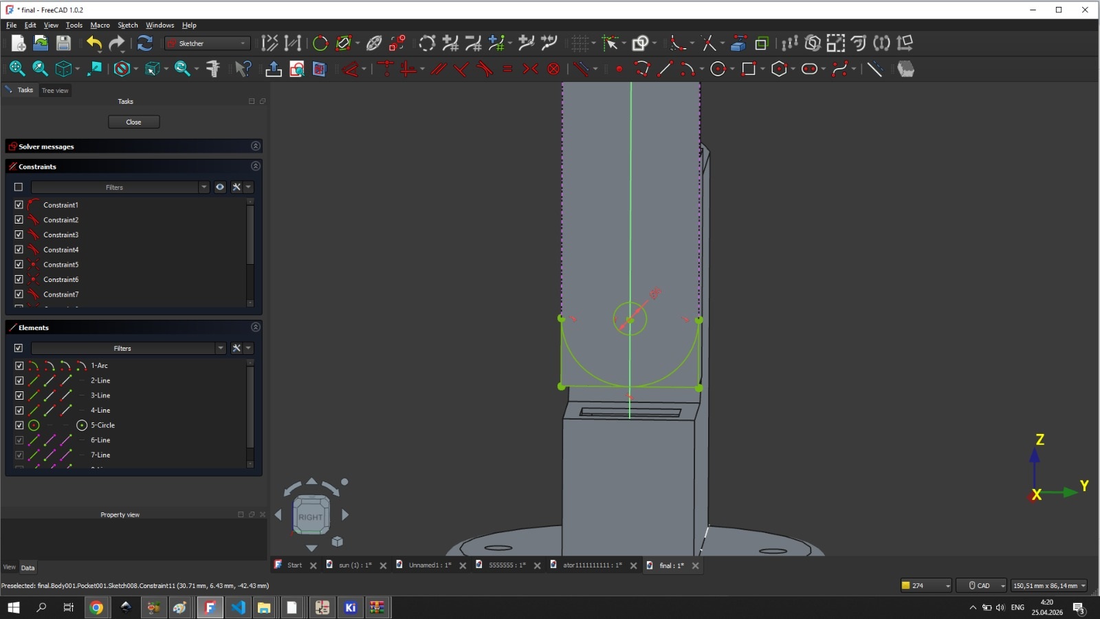 Full upper section model