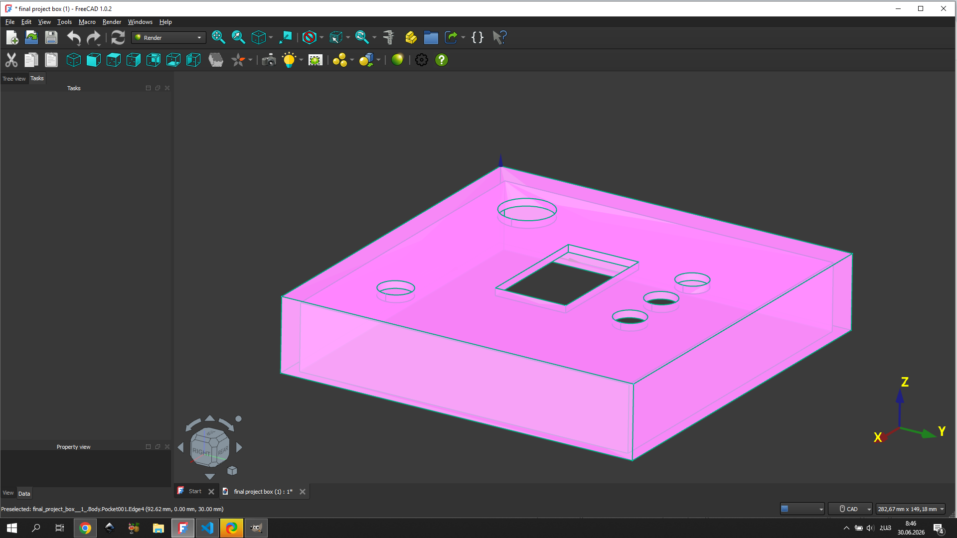 Visualized enclosure model