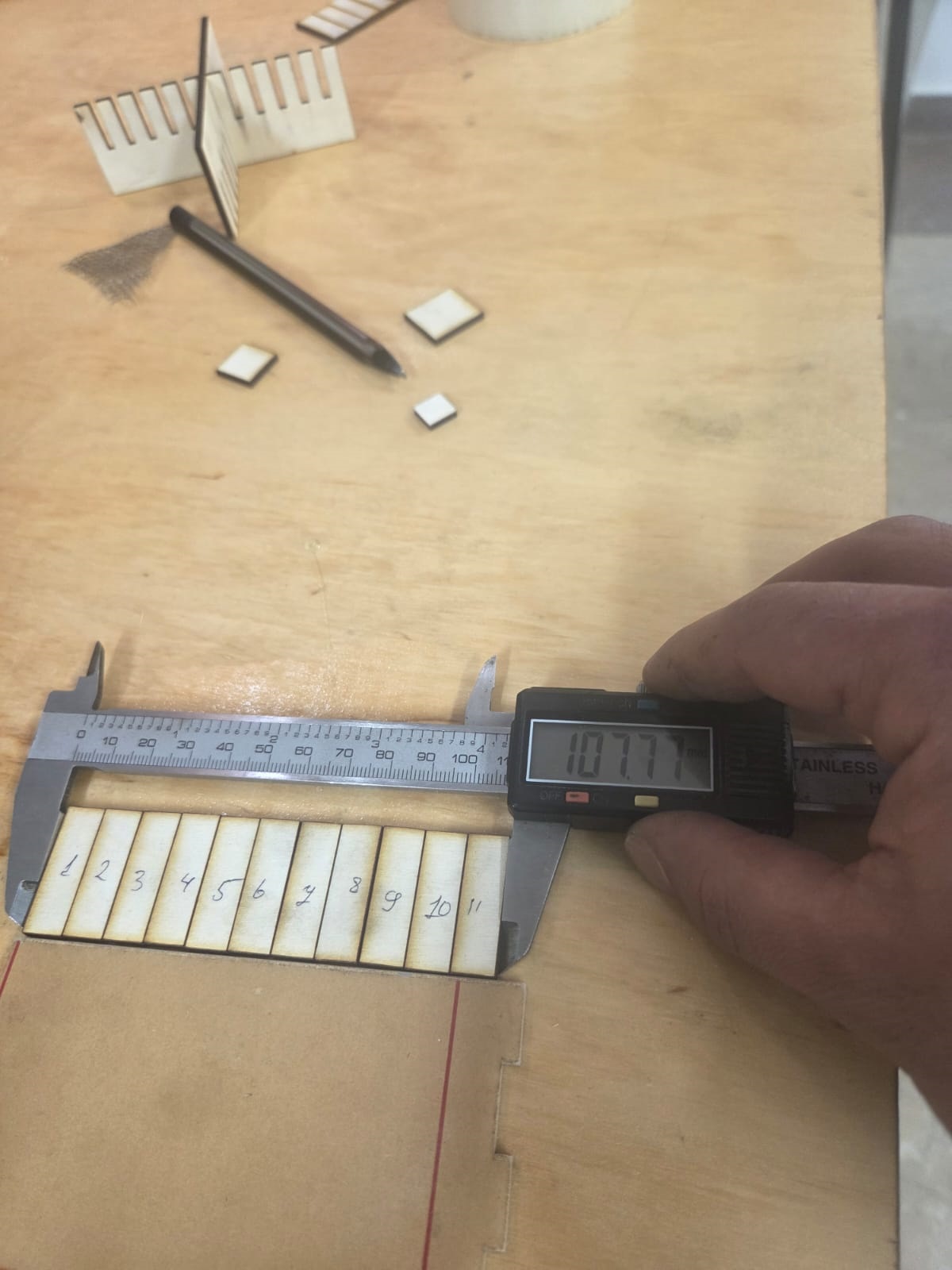 Measurement using digital caliper