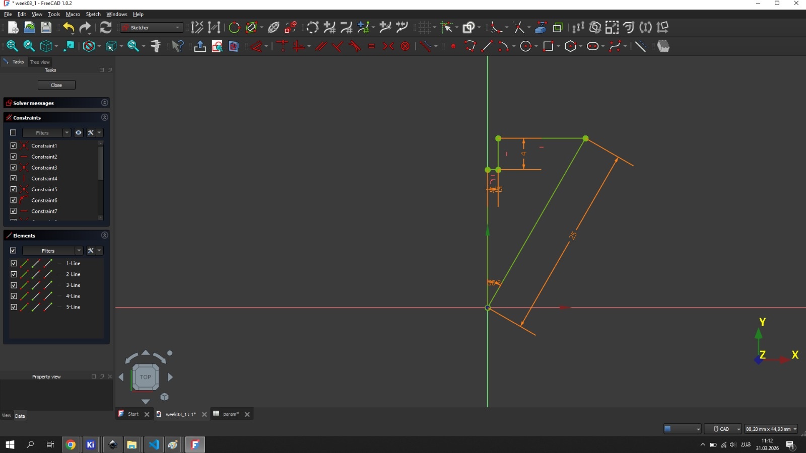 Spreadsheet parameters