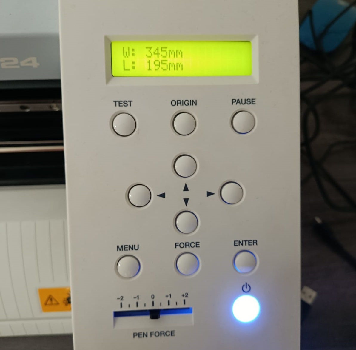 Machine panel — material dimensions confirmed