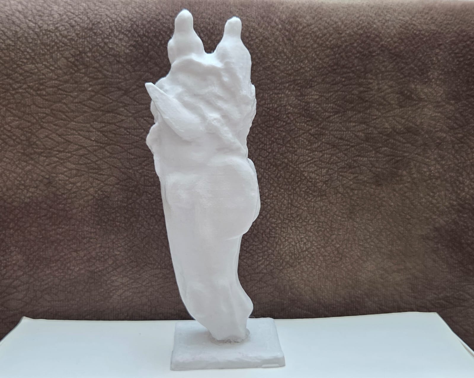 3D printed result of the scanned sculpture