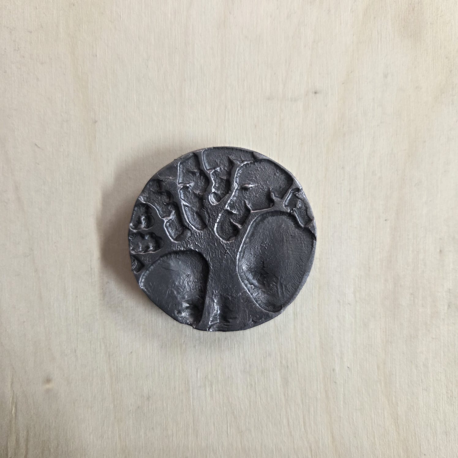 Polished medallion final result