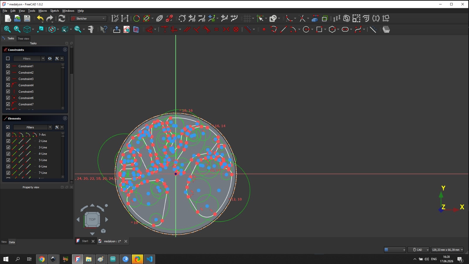 Tree of Life sketch in FreeCAD