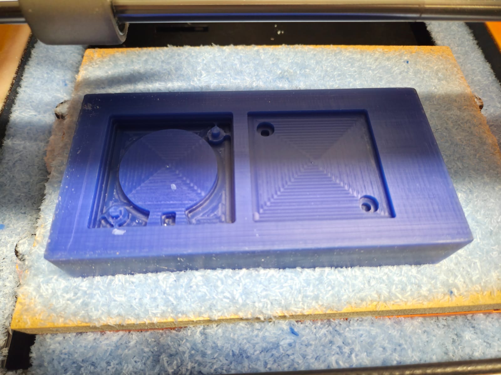 Roughing pass result on wax