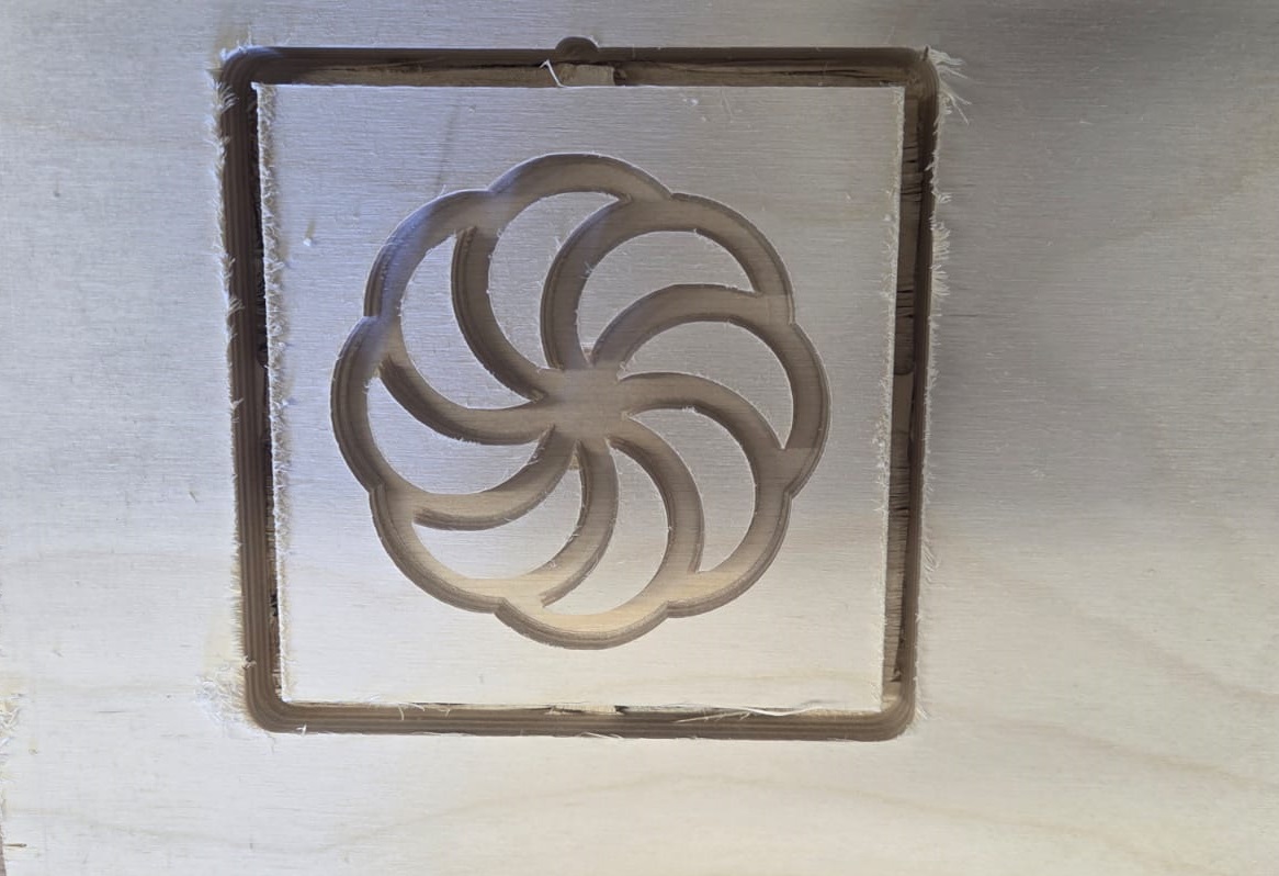 CNC milled detail on plywood