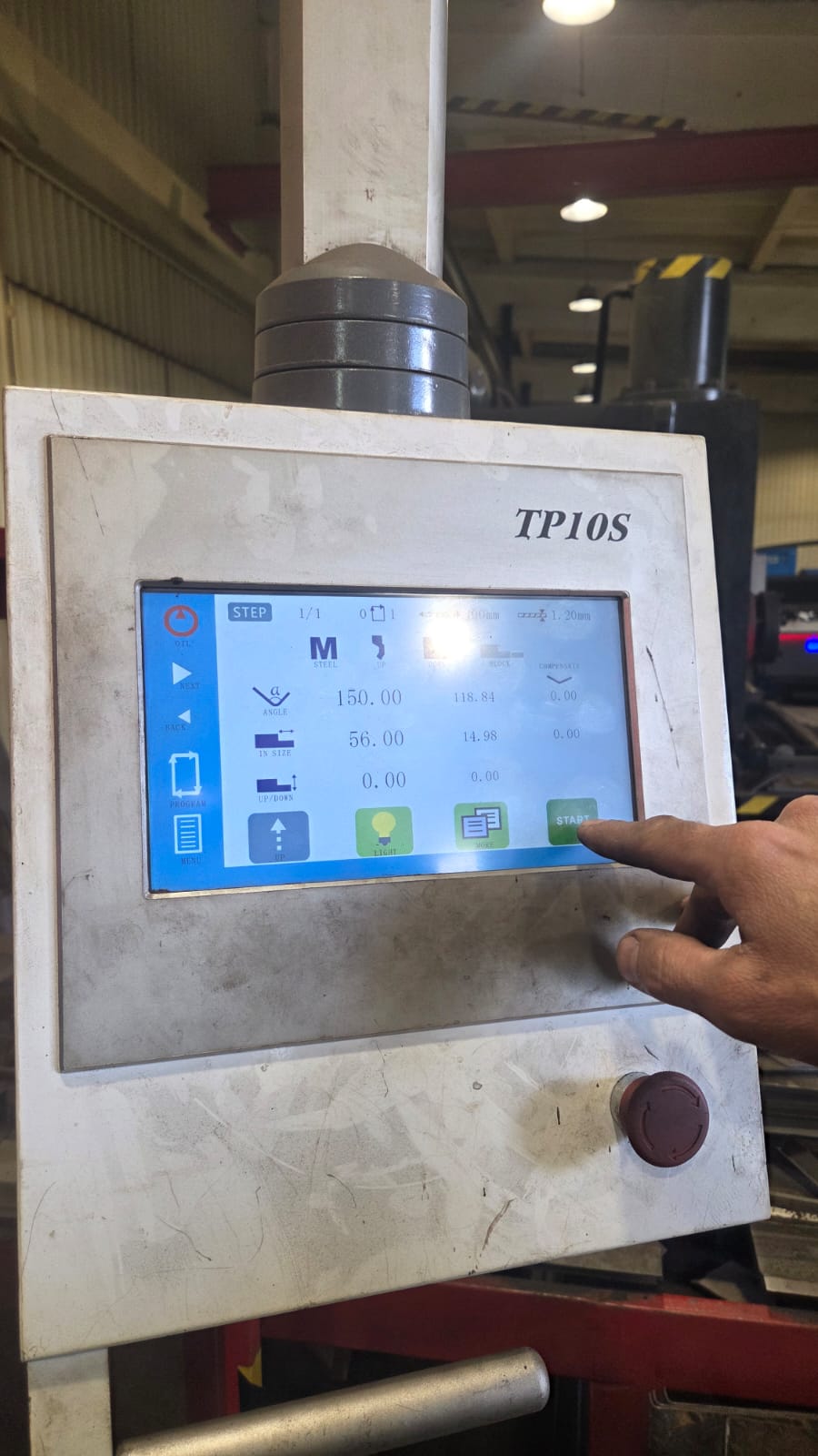 TP10S touchscreen controller — bending parameters