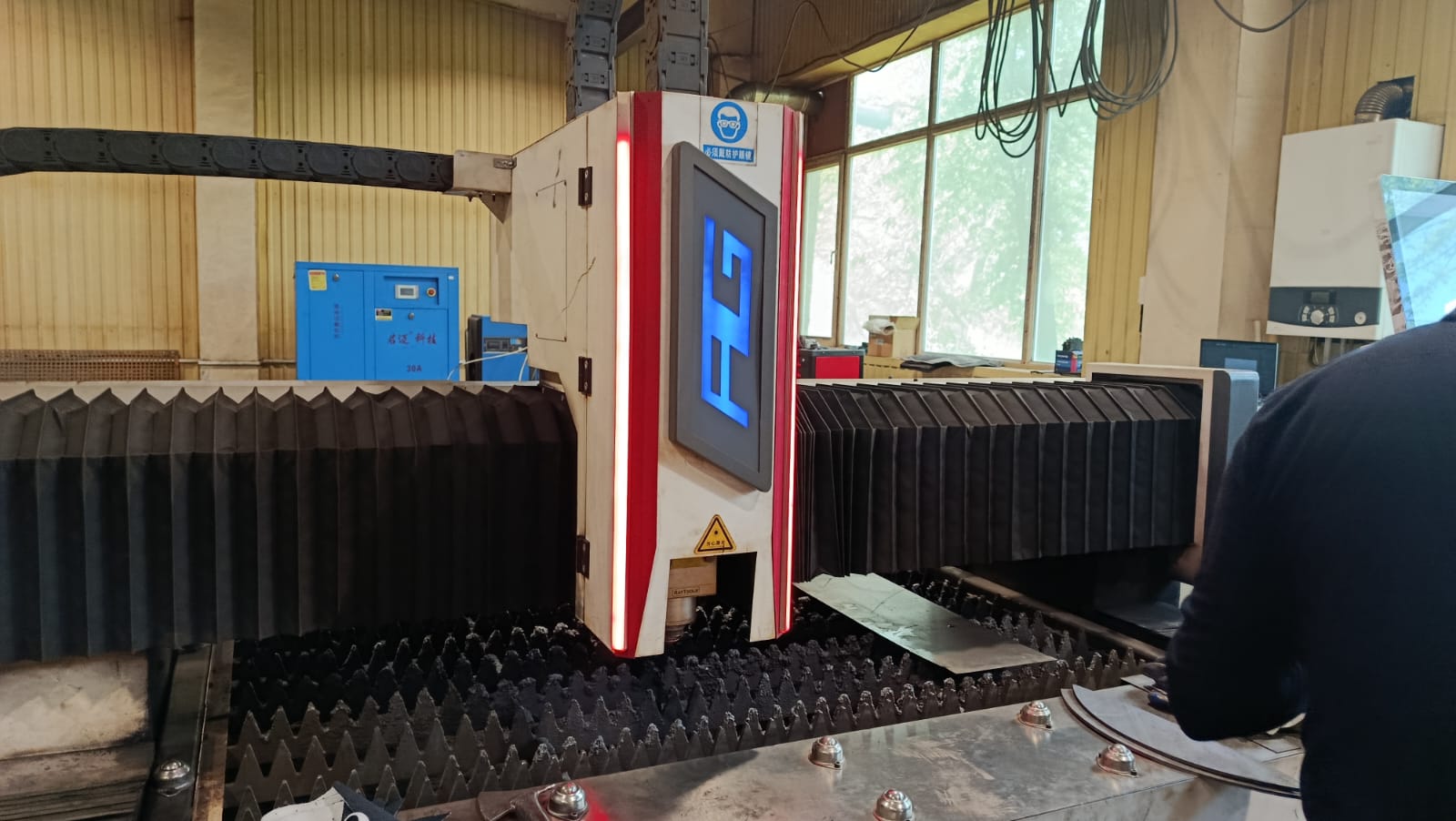 CNC laser cutting machine — full view