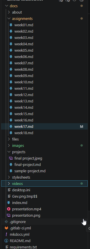 Repository structure showing presentation.png and presentation.mp4 in the root directory