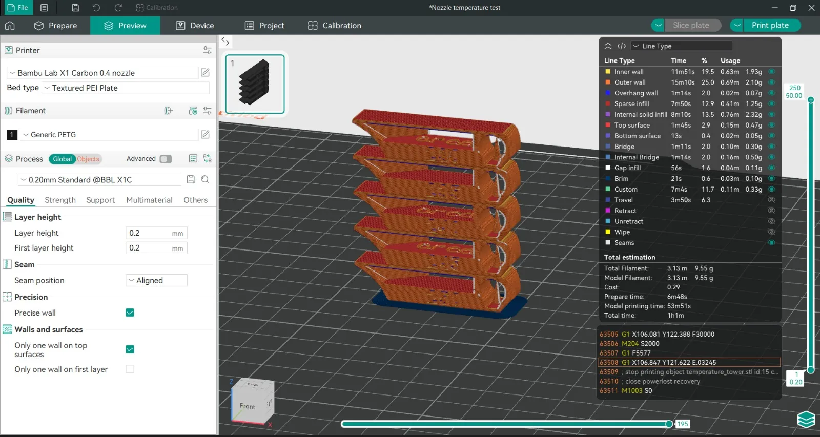 Temperature Tower Slicer