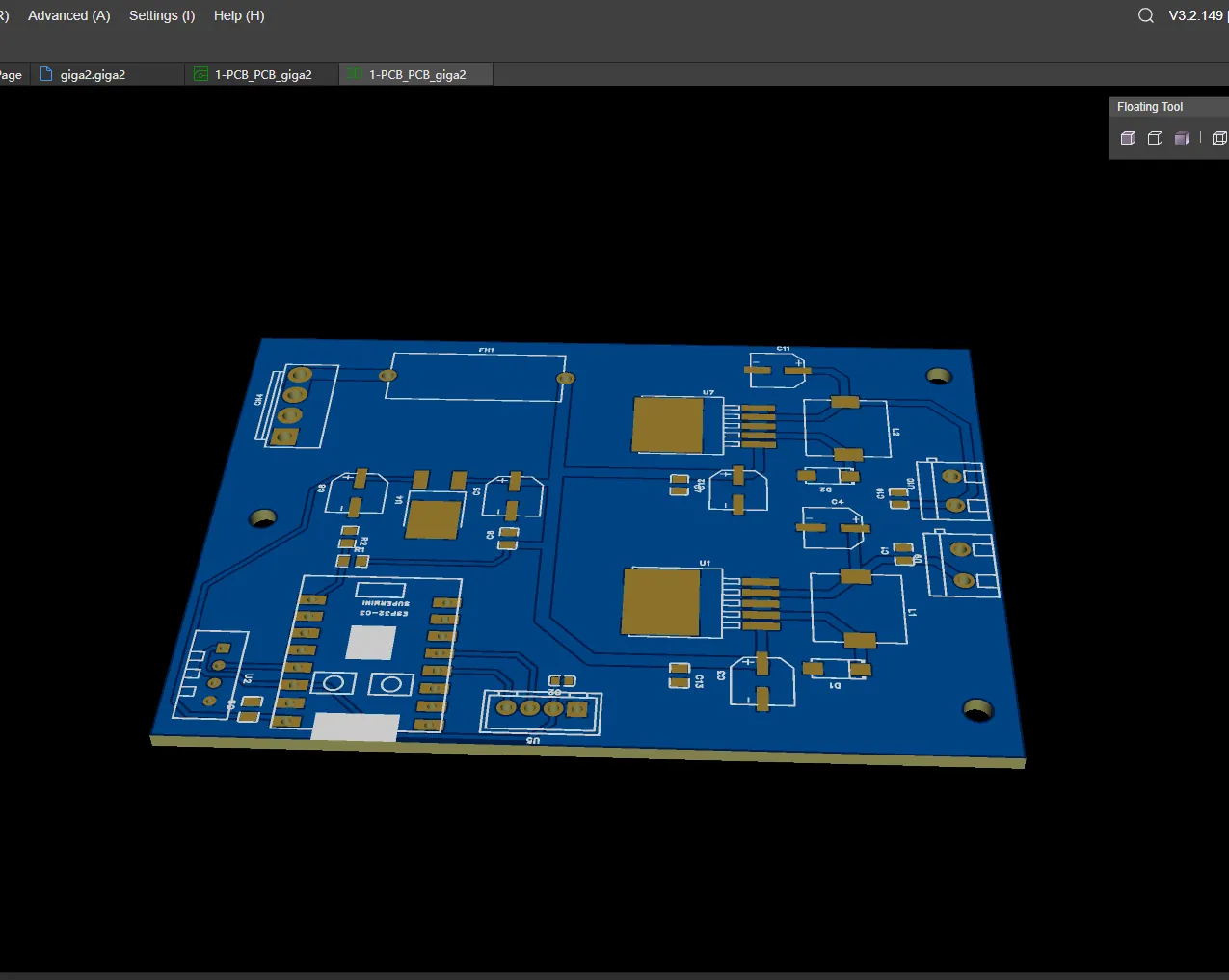 PCB 3D view