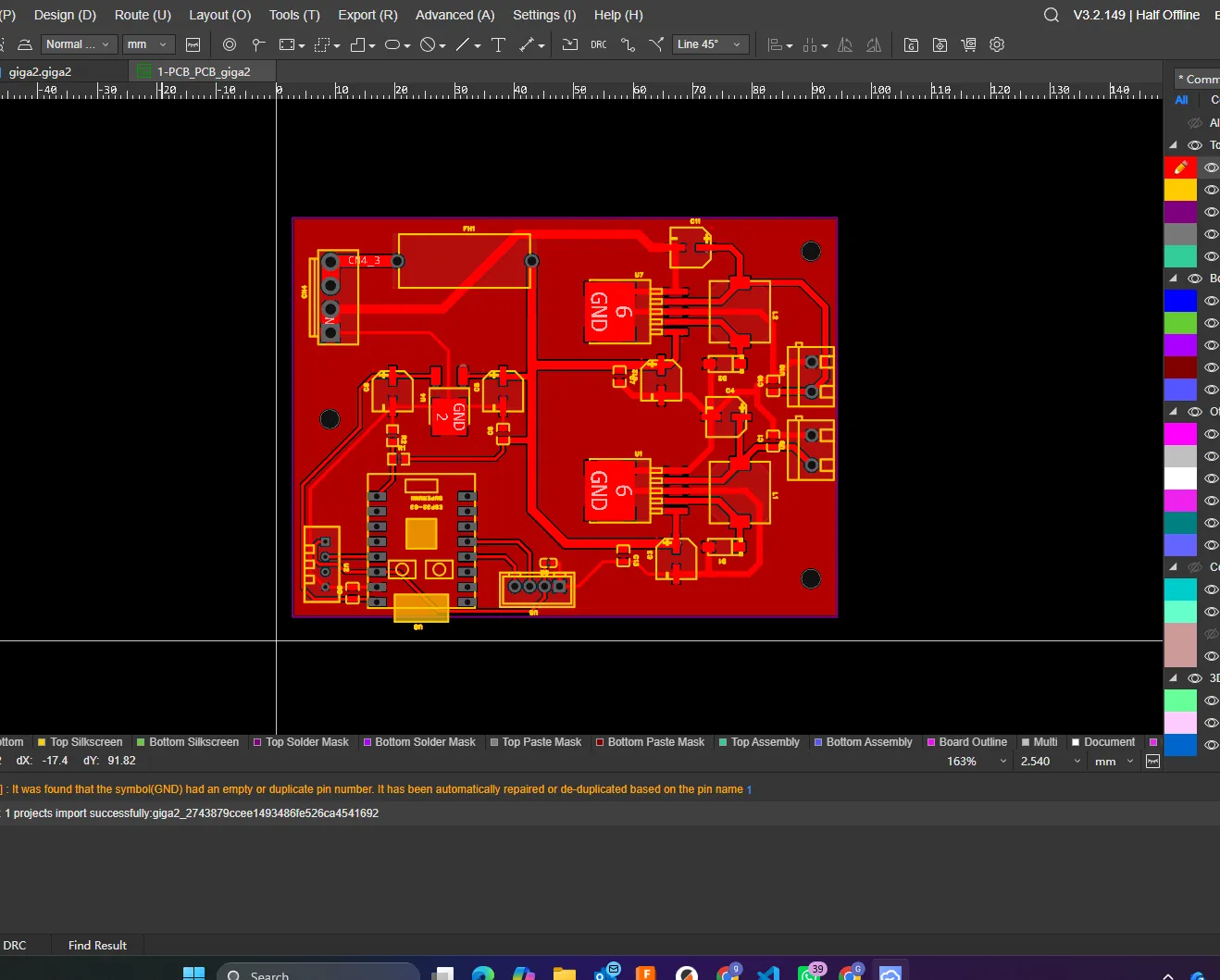 PCB layout