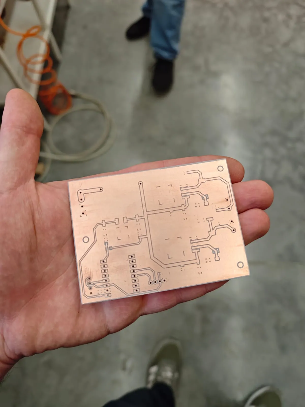 PCB after milling