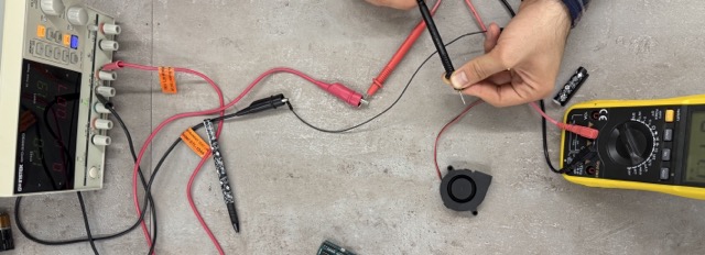 power supply + multimeter