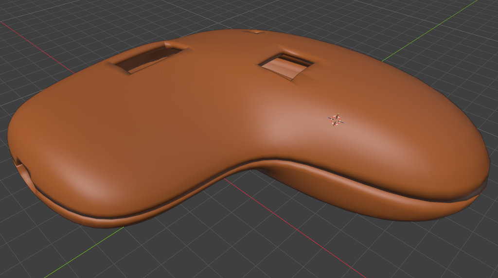 Assembled joystick side view showing final product form factor