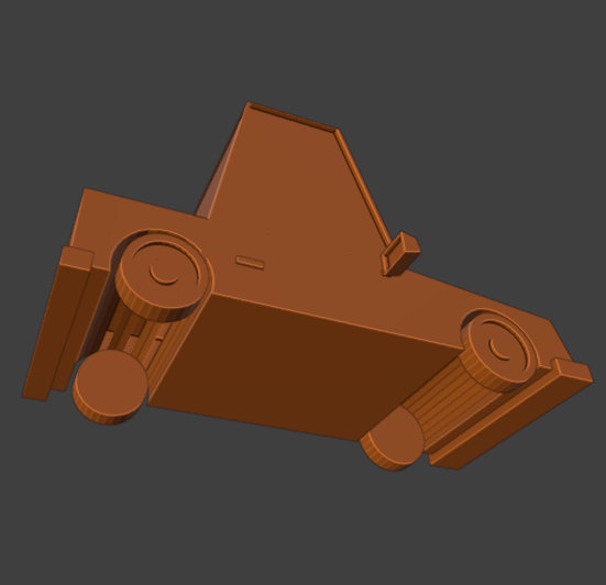 Assembled joystick side view showing final product form factor
