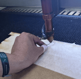 Z-axis focus measurement using acrylic guide