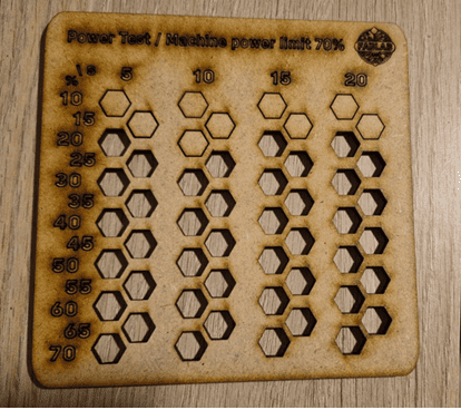 Final cutting test results on MDF