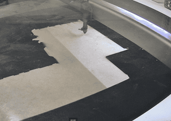 MDF material placed on laser cutter bed