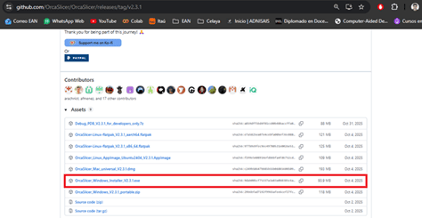 OrcaSlicer download page