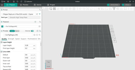 OrcaSlicer main interface