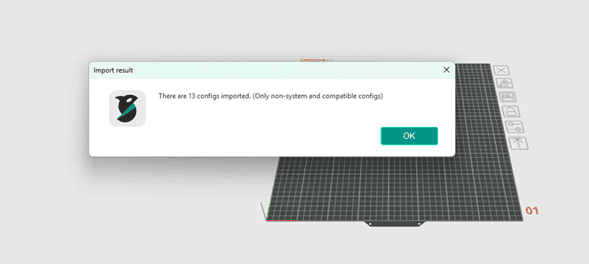 Successful configuration import