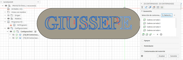 Toolpath preview and cutting direction vectors