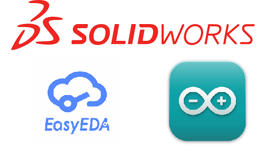 SolidWorks EasyEDA Arduino IDE logos