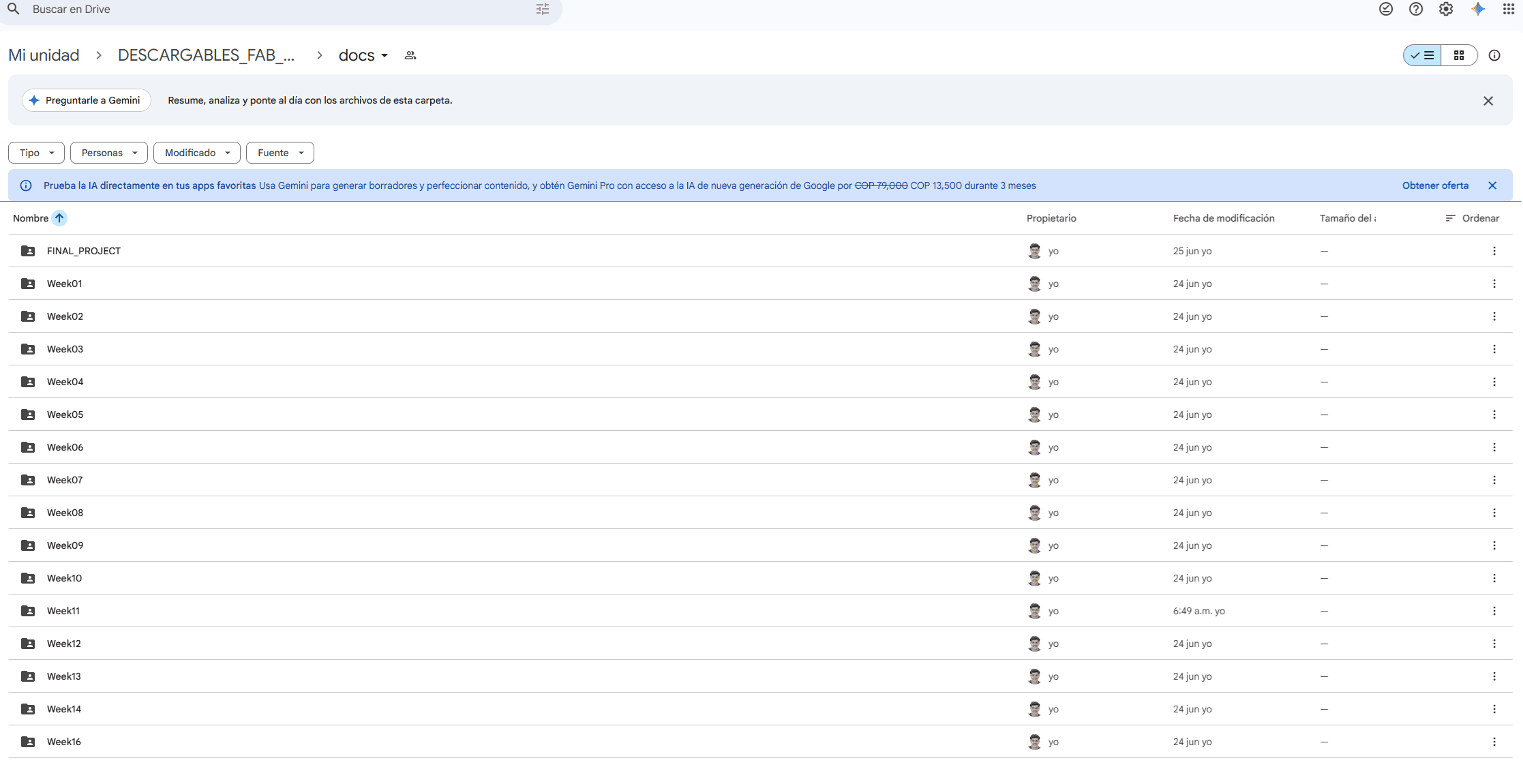 Google Drive repository organization