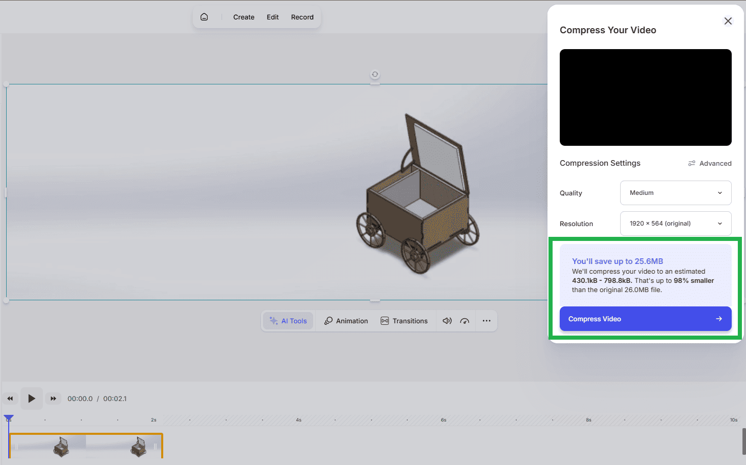 Compression settings