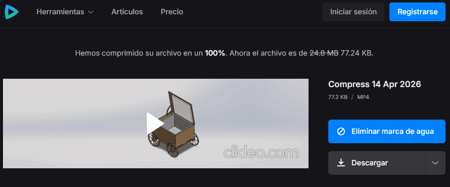Compression settings VEED
