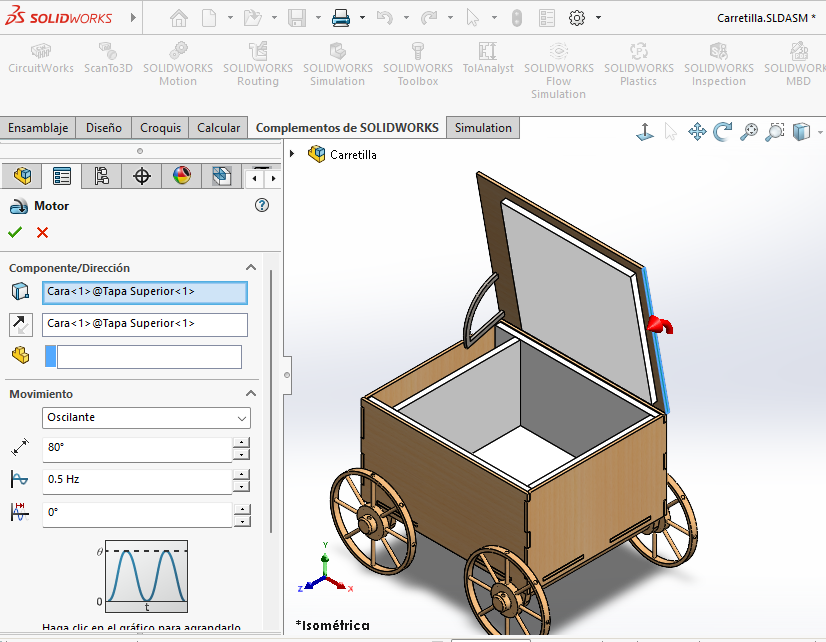 SolidWorks motor configuration