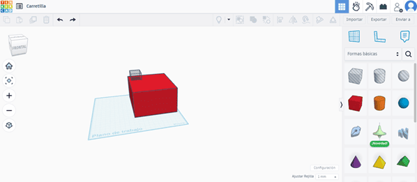 Tinkercad cutting operation