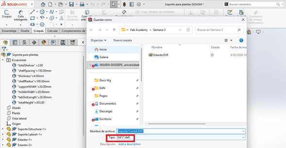 DXF export tool in SolidWorks