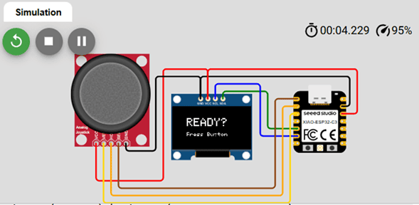 Pong game playing screen
