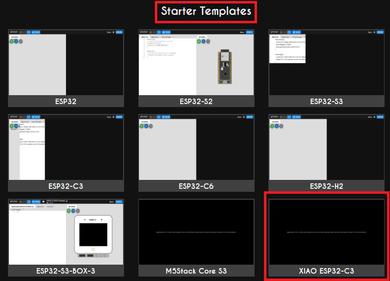 Selecting microcontroller in Wokwi
