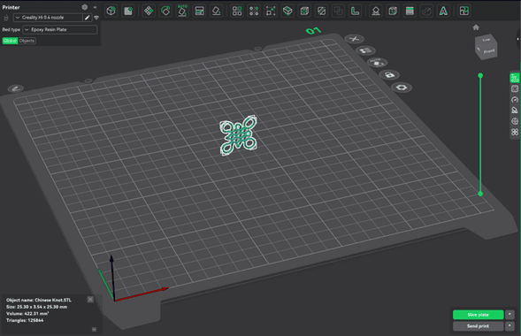 Importing model into Creality Print