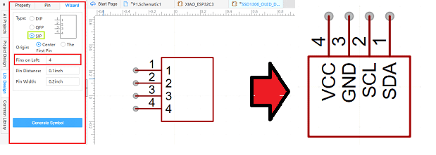 EasyEDA Wizard tool for automatic component creation