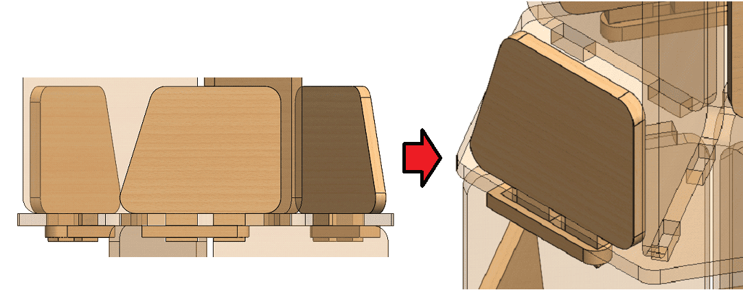 Retention pins reinforcement detail