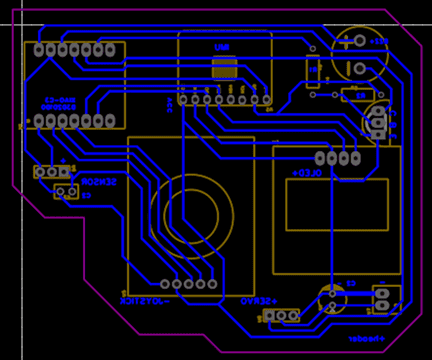 PCB routing bottom layer