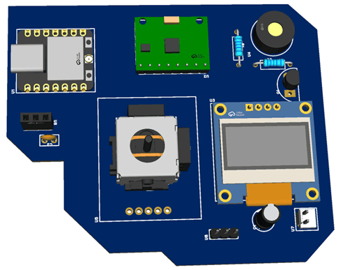 3D PCB with components