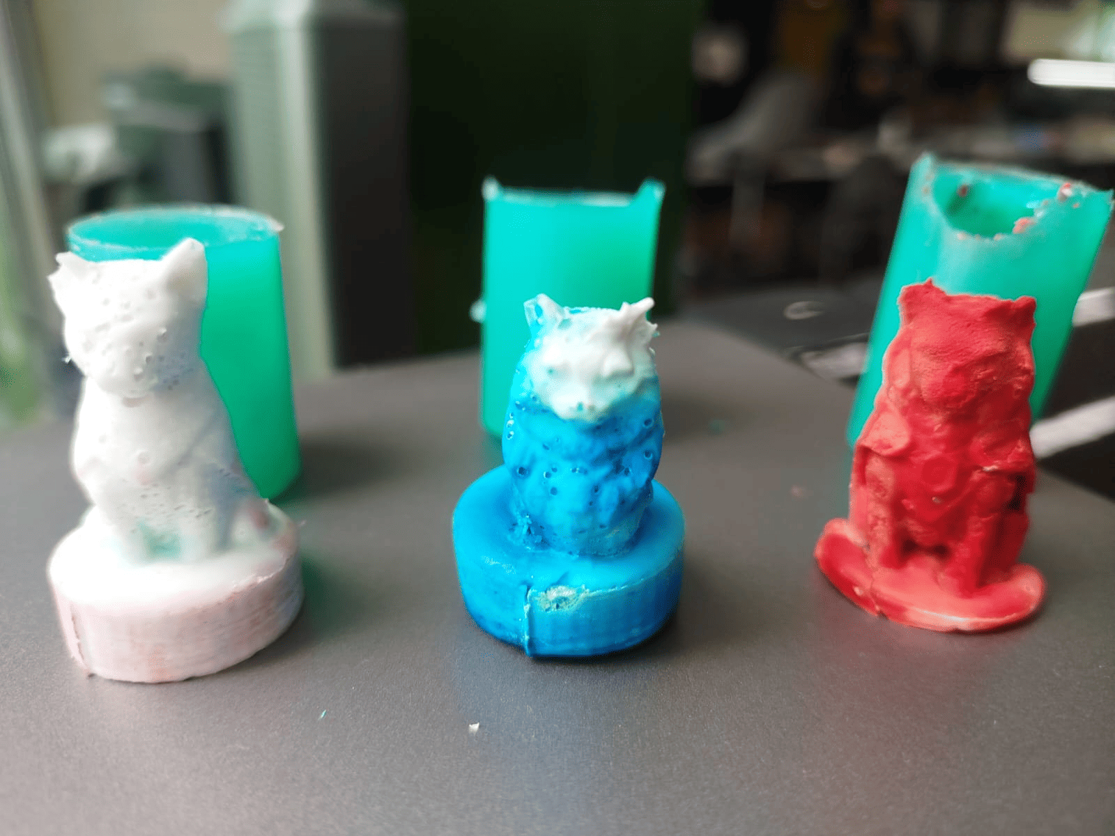 Final molded and cast chess pieces