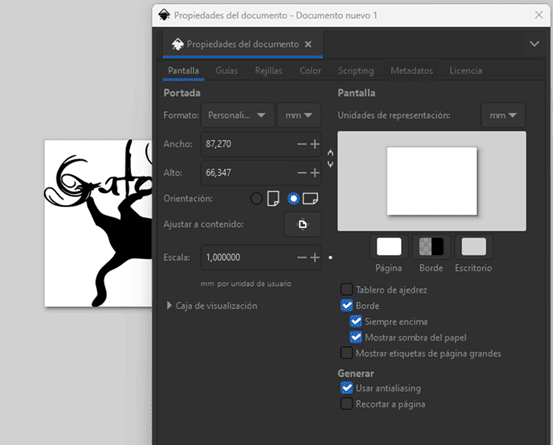 Inkscape embroidery canvas setup