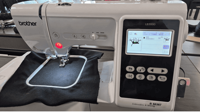 Embroidery preview on Brother machine