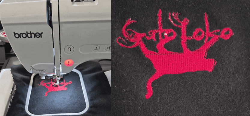 Final embroidery result