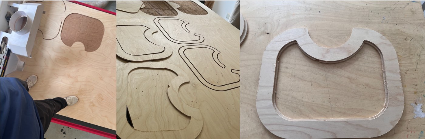 Second CNC cutting and recutting one shifted piece